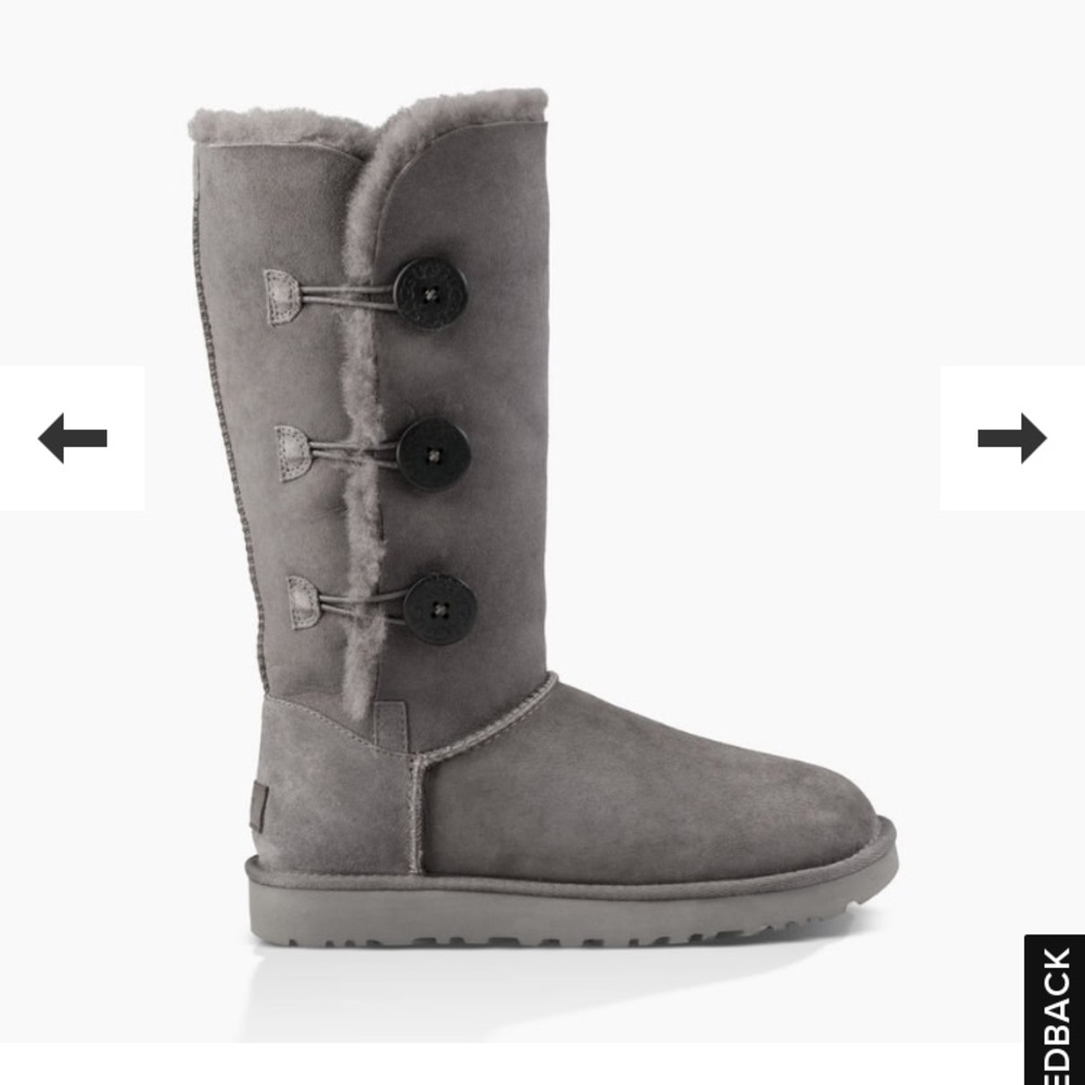 Grey Bailey Button Tall Ugg Boots- Barely worn